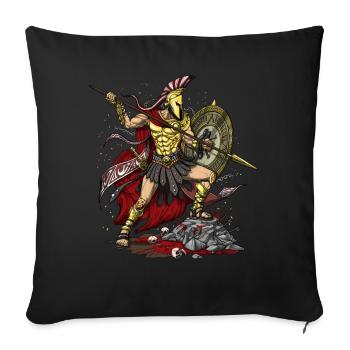 Dieu grec Ares - Housse de coussin décorative 45 x 45 cm - noir - Devant