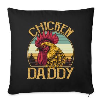 Chicken Daddy Vintage Retro Sunset - Housse de coussin décorative 45 x 45 cm - noir - Devant