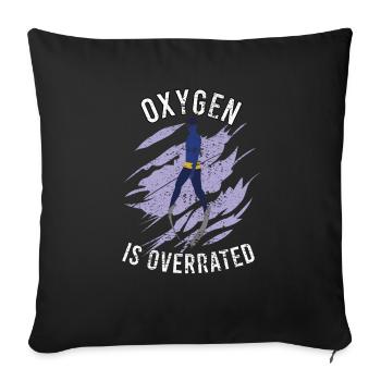 Plongée en apnée freediving pour les apnéistes - Housse de coussin décorative 45 x 45 cm - noir - Devant