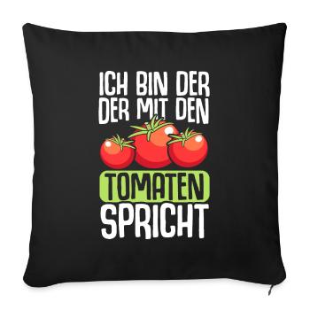 Tomaten Gärtner Garten Geschenk Hobbygärtner - Sofakissenbezug 45 x 45 cm - Schwarz - Vorne