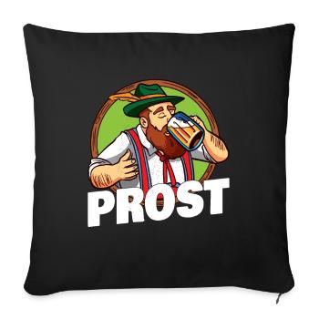 Prost - Deutsches Bier - Sofakissenbezug 45 x 45 cm - Schwarz - Vorne