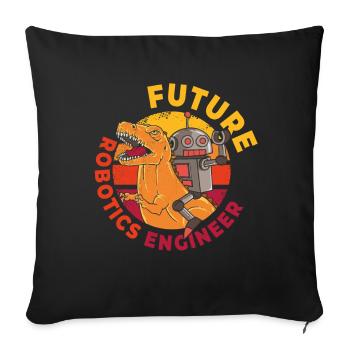 Future Robotics Engineer Robot Boys - Sofa pillowcase 17,3'' x 17,3'' (45 x 45 cm) - black - Front