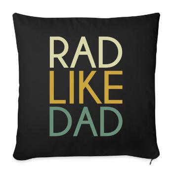 Rad Like Dad Baby Onesie - Sofa pillowcase 17,3'' x 17,3'' (45 x 45 cm) - black - Front