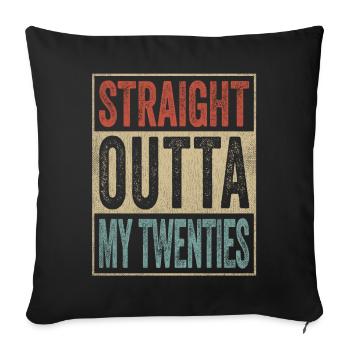 30th birthday gift round birthday - Sofa pillowcase 17,3'' x 17,3'' (45 x 45 cm) - black - Front