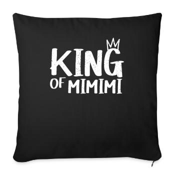 King of Mimimi Statment Crown Sarcastic King - Sofa pillowcase 17,3'' x 17,3'' (45 x 45 cm) - black - Front