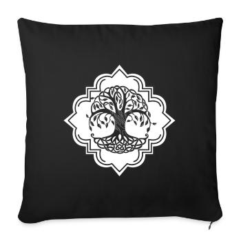 Yggdrasil World Tree of Life Viking - Sofa pillowcase 17,3'' x 17,3'' (45 x 45 cm) - black - Front