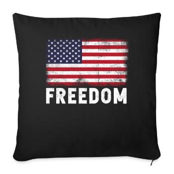 Freedom American Flag - Sofakissenbezug 45 x 45 cm - Schwarz - Vorne
