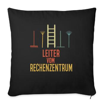 Leiter Vom Rechenzentrum Witziges - Sofakissenbezug 45 x 45 cm - Schwarz - Vorne