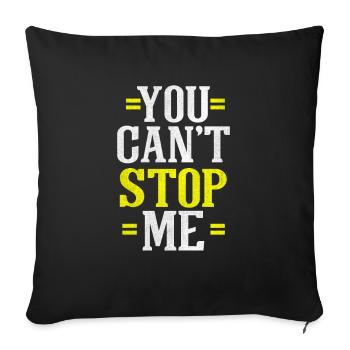 Tu arrêtes la motivation de la course - Housse de coussin décorative 45 x 45 cm - noir - Devant