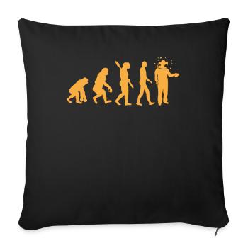 Evolution apicole Apiculture Abeilles Chuchotements d’abeilles - Housse de coussin décorative 45 x 45 cm - noir - Devant