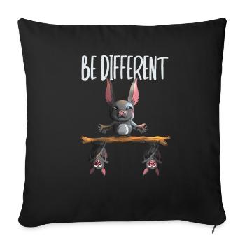 Sois un autre fan de rengaine avec des chauves-souris cool - Housse de coussin décorative 45 x 45 cm - noir - Devant