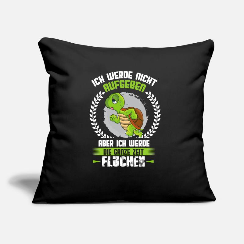 I will not give up runner turtle running Sofa pillowcase 17,3'' x 17,3'' (45 x 45 cm)