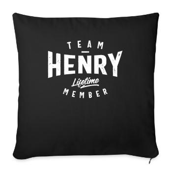 Henry Nom personnalisé Hommes Anniversaire - Housse de coussin décorative 45 x 45 cm - noir - Devant