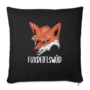 Fuchse Füchse Fuchsliebhaber Fuxdeifelswüd Fox - Sofakissenbezug 45 x 45 cm - Schwarz - Vorne