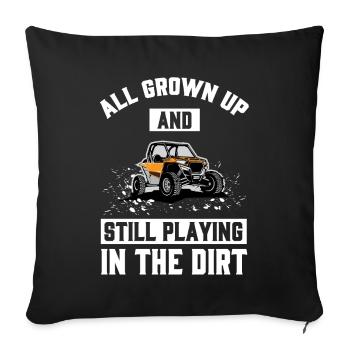 Playing In The Dirt UTV 4x4 Buggy SxS - Sofakissenbezug 45 x 45 cm - Schwarz - Vorne