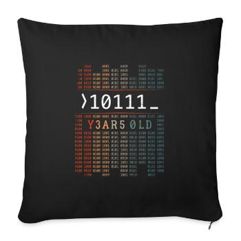 10111 JAHRE ALT BINÄRCODE 19. GEBURTSTAG GESCHENK - Sofakissenbezug 45 x 45 cm - Schwarz - Vorne