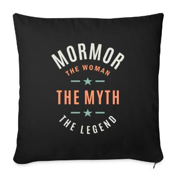 Womens Mormor The Woman Myth Legend Christmas - Sofa pillowcase 17,3'' x 17,3'' (45 x 45 cm) - black - Front