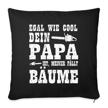Kind Holzfäller Geburtstag Weihnachten Geschenk - Sofakissenbezug 45 x 45 cm - Schwarz - Vorne