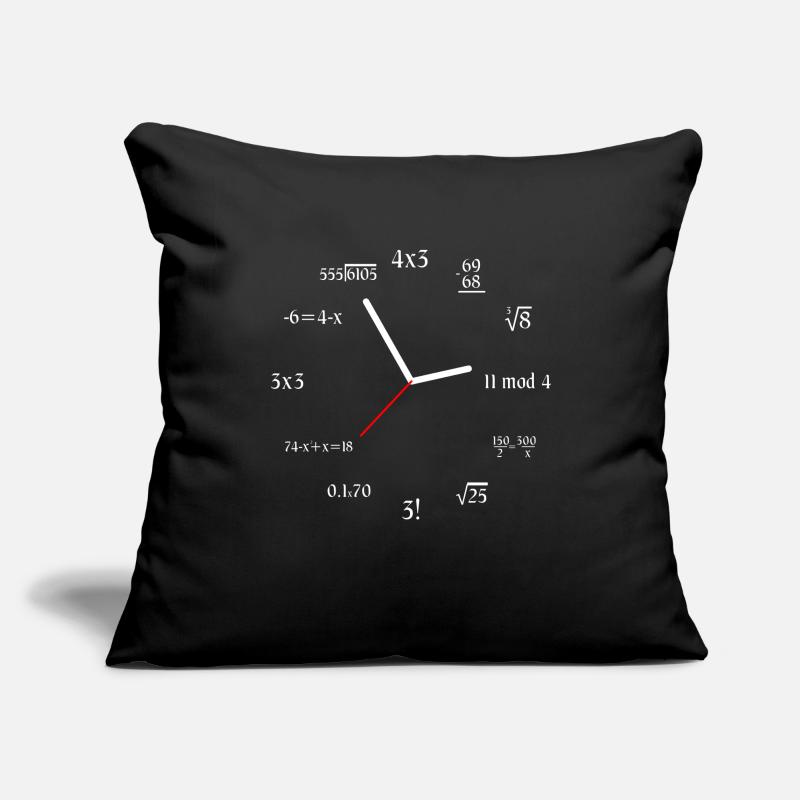 Mathematics Clock Math Meme Funny Math Clock Sofa pillowcase 17,3'' x 17,3'' (45 x 45 cm)