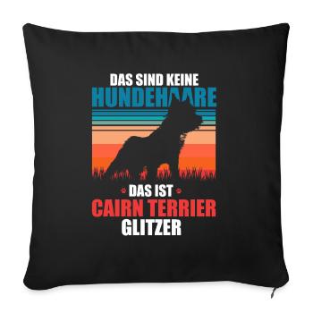 Cairn Terrier - Sofakissenbezug 45 x 45 cm - Schwarz - Vorne
