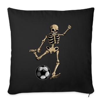 Skull Football Football Player Skeleton Costume - Sofa pillowcase 17,3'' x 17,3'' (45 x 45 cm) - black - Front