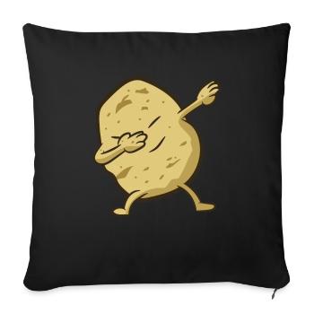 Potato - DAB, dabbing, dabbing, dance - Sofa pillowcase 17,3'' x 17,3'' (45 x 45 cm) - black - Front