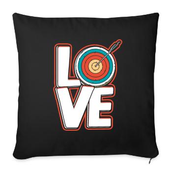 Archer Archery Archery Gift - Sofa pillowcase 17,3'' x 17,3'' (45 x 45 cm) - black - Front