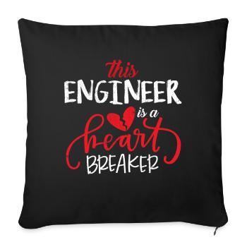 Engineer Heart Breaker Hearts Day Valentines Day - Sofakissenbezug 45 x 45 cm - Schwarz - Vorne