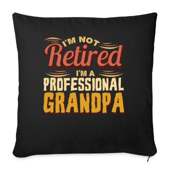 Professional Grandpa Retired Grandparents - Sofa pillowcase 17,3'' x 17,3'' (45 x 45 cm) - black - Front