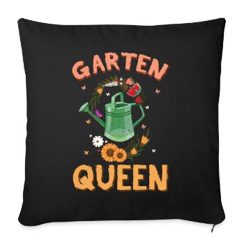 Garden Queen Decoration Funny Gardener Gardener Gardener - Sofa pillowcase 17,3'' x 17,3'' (45 x 45 cm) - black - Front