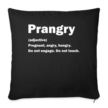Prangry Angry Hungry Do Not Engage Do Not Touch - Sofa pillowcase 17,3'' x 17,3'' (45 x 45 cm) - black - Front