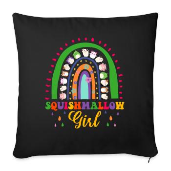 Squishmallow Girl Squish Girl - Housse de coussin décorative 45 x 45 cm - noir - Devant
