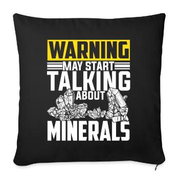Funny geologist pun - Sofa pillowcase 17,3'' x 17,3'' (45 x 45 cm) - black - Front