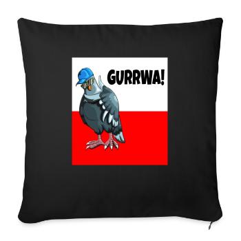 .Polnischer Gurrwa Kurwa Spruch Polnisch sprechen - Sofakissenbezug 45 x 45 cm - Schwarz - Vorne