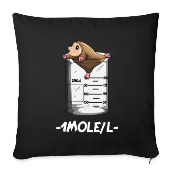 Chemistry Teacher 1 Mole/L Mole Chemistry Science - Sofa pillowcase 17,3'' x 17,3'' (45 x 45 cm) - black - Front