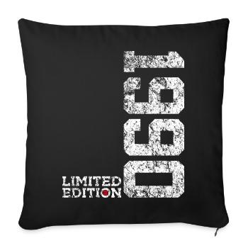 36TH BIRTHDAY 36 YEARS LIMITED EDITION 1990 - Sofa pillowcase 17,3'' x 17,3'' (45 x 45 cm) - black - Front