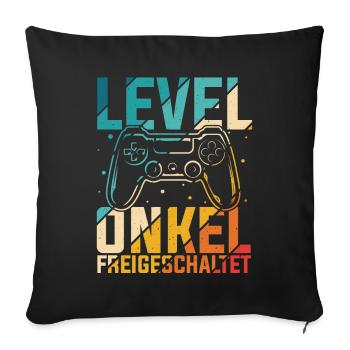 Werdender Onkel - Sofakissenbezug 45 x 45 cm - Schwarz - Vorne