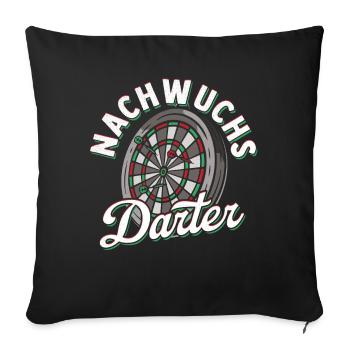 Nachwuchs Darter Dartspieler Dart Geschenk Kinder - Sofakissenbezug 45 x 45 cm - Schwarz - Vorne