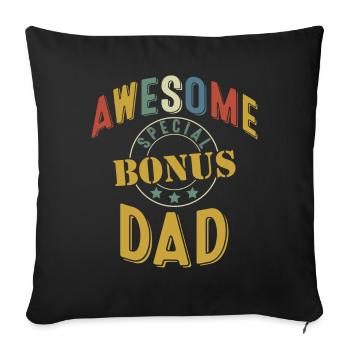 Super Bonus Papa Vintage - Housse de coussin décorative 45 x 45 cm - noir - Devant