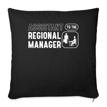 Assistante du directeur régional jumelage familial - Housse de coussin décorative 45 x 45 cm - noir - Devant