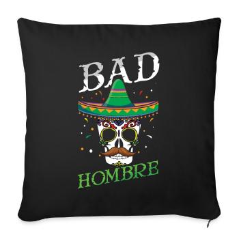 Skeleton Bones Mexican Mexico Bad Cinco De Mayo - Sofa pillowcase 17,3'' x 17,3'' (45 x 45 cm) - black - Front