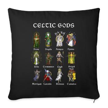 Ancient Celtic Mythology Gods - Sofa pillowcase 17,3'' x 17,3'' (45 x 45 cm) - black - Front