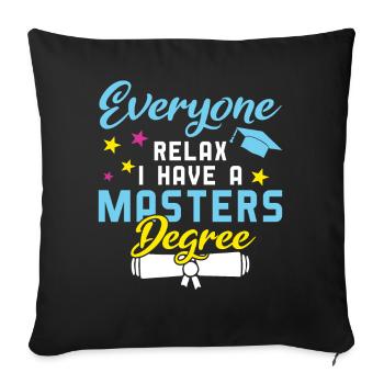Relax Masters Degree Graduation 2022 Graduate - Sofakissenbezug 45 x 45 cm - Schwarz - Vorne