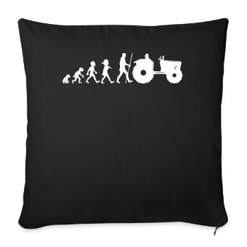 Farmer Rancher Drive Evolution Du Tracteur - Housse de coussin décorative 45 x 45 cm - noir - Devant