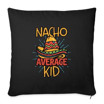 Nacho Average Kid Kids Outfit Mexico Fans - Sofa pillowcase 17,3'' x 17,3'' (45 x 45 cm) - black - Front