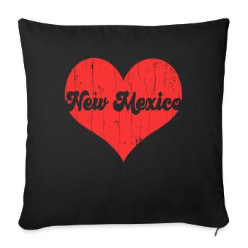America Citizen US State Heart Love New Mexico - Sofakissenbezug 45 x 45 cm - Schwarz - Vorne