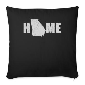 Land Map America US State Flag Home Georgia - Sofa pillowcase 17,3'' x 17,3'' (45 x 45 cm) - black - Front