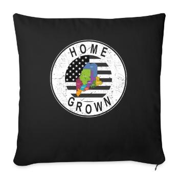 Land Map America US Flag Home Grown Maine - Sofa pillowcase 17,3'' x 17,3'' (45 x 45 cm) - black - Front