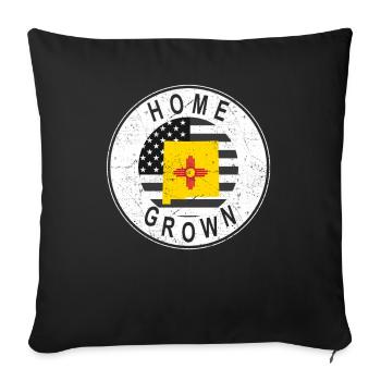 Carte terrestre Amérique Drapeau américain Home Grown Nouveau-Mexique - Housse de coussin décorative 45 x 45 cm - noir - Devant