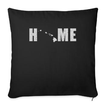 Land Map America US State Flag Home Hawaii - Sofa pillowcase 17,3'' x 17,3'' (45 x 45 cm) - black - Front